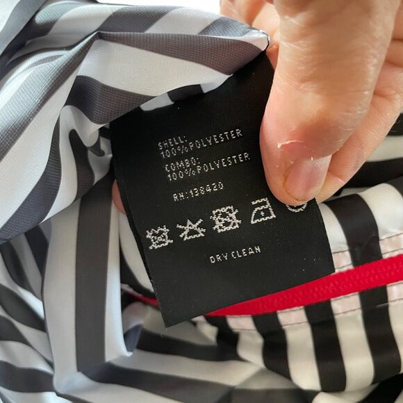 Carlisle Womens Striped Jacket Size 8 UK 10 Nylon & Polyester Black & White With - Picture 11 of 11